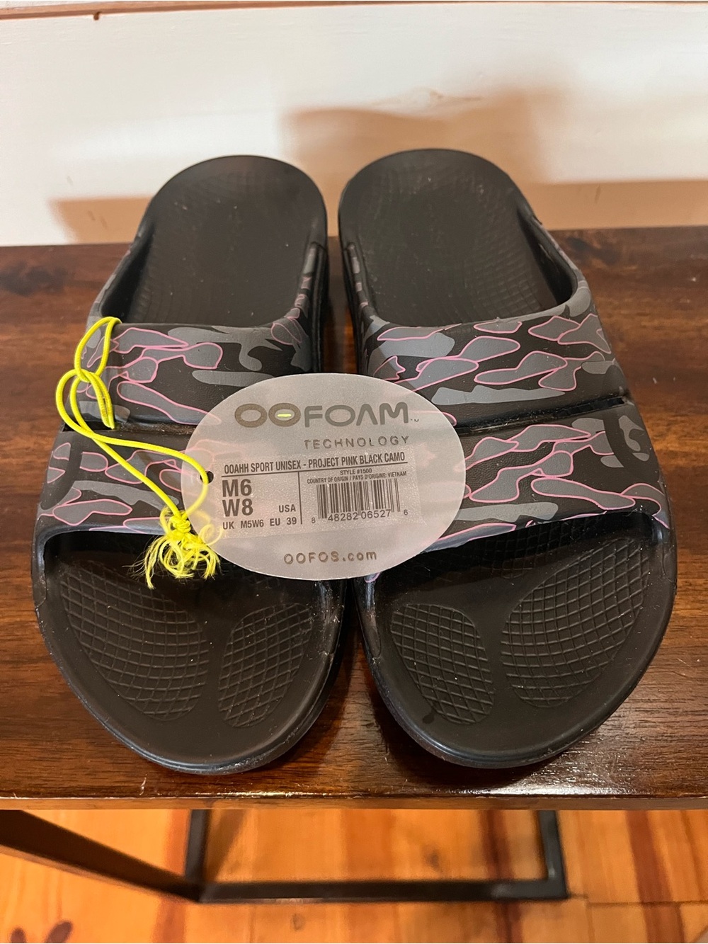 OOFos Black Camo Slides